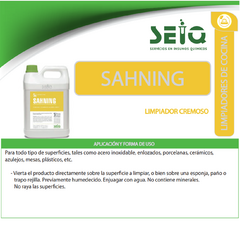Limpiador Cremoso Sahning 5 Lts - comprar online