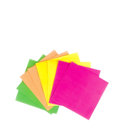 Servilletas Fluo Lisas Surtidas X 20u