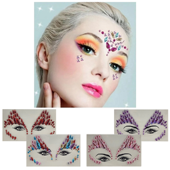 Gemas Strass Autoadhesivas Stickers Faciales Para Rostro
