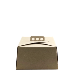 Maletin Para Torta Microcorrugado Kraft 27x27x15 Cm. en internet