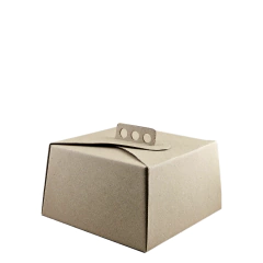 Maletin Para Torta Microcorrugado Kraft 27x27x15 Cm. - comprar online