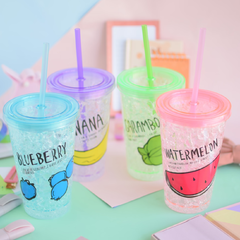 Vaso Con Tapa Y Sorbete Acrilico Gel Termico Para Freezer - comprar online