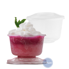 Copa Veneciana Plástica Cristal 8oz C/tapa Darnel X 50u. - Umpapel Distribuidora