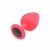 PLUG ANAL EM SILICONE TAMANHO M COM PEDRA REDONDA