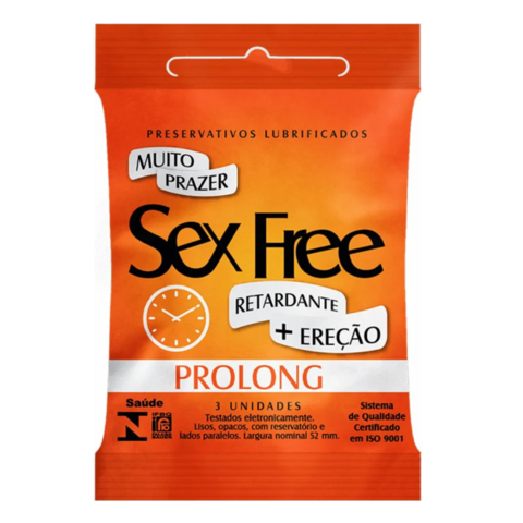 PRESERVATIVO RETARDANTE COM 3 UNIDADES SEXFREE