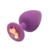 PLUG ANAL EM SILICONE TAMANHO G COM PEDRA REDONDA - Burleska