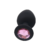 PLUG ANAL EM SILICONE TAMANHO M COM PEDRA REDONDA - comprar online