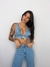 TOP JEANS COM REGULAGEM NAS ALÇAS E LAVAGEM MÉDIA ANA - comprar online