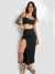 CONJUNTO SAIA MIDI E TOP PRETO SERENA