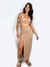 CONJUNTO SAIA MIDI E TOP BEGE SERENA