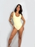 BODY COM ALÇAS LARGAS E DECOTE U AMARELO BANANA MAIA