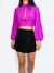 CROPPED MANGA LONGA E DECOTE FRONTAL FUCSIA JOEY na internet