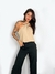 BLUSA COM DECOTE CRUZADO NA FRENTE BEGE LAUREEN