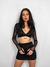 CROPPED MANGA LONGA TULE E PAETE PRETO HEATHER - comprar online