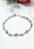 Pulsera plata y oro18kl gotas - Joyas Maia