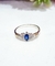 Anillo plata y oro zafiro