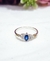 Anillo plata y oro zafiro - Joyas Maia