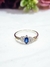 Anillo plata y oro zafiro