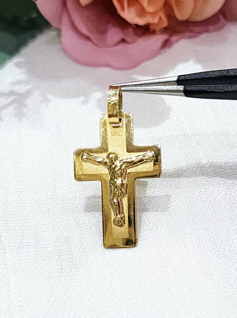 Cruz cristo oro 18kl