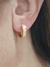 Aros argollas oro fasetada - comprar online