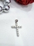 Cruz plata perlas