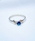 Anillo solitario plata y oro