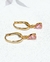 Aros oro18kl colgante rosa - comprar online