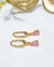 Aros oro18kl colgante rosa - Joyas Maia
