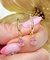 Aros oro18kl colgante rosa - tienda online