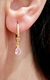 Aros oro18kl colgante rosa - comprar online