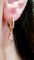 Imagen de Aros oro18kl colgante rosa