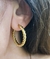 Aros argollas acero dorado