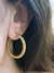 Aros argollas acero dorado - comprar online