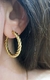 Aros argollas acero dorado - tienda online