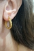 Aros argollas acero dorado - comprar online