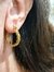 Aros argollas acero dorado