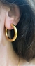 Aros argollas acero dorado - comprar online