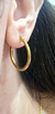 Imagen de Aros argollas acero dorado