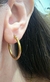 Aros argollas acero dorado