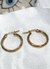 Aros argollas acero dorado - comprar online