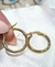 Aros argollas acero dorado - tienda online