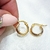 Aros argollas acero dorado - Joyas Maia