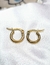 Aros argollas acero dorado - comprar online