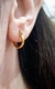 Aros argollas acero dorado