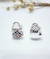 Imagen de Aros corazon acero blanco