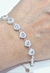Imagen de Pulsera plata corazones