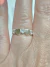 Anillo plata y oro corazónes