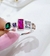 Anillo plata multicolores - comprar online