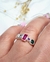 Anillo plata multicolores - tienda online