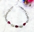 Imagen de Pulsera plata y oro rubíes